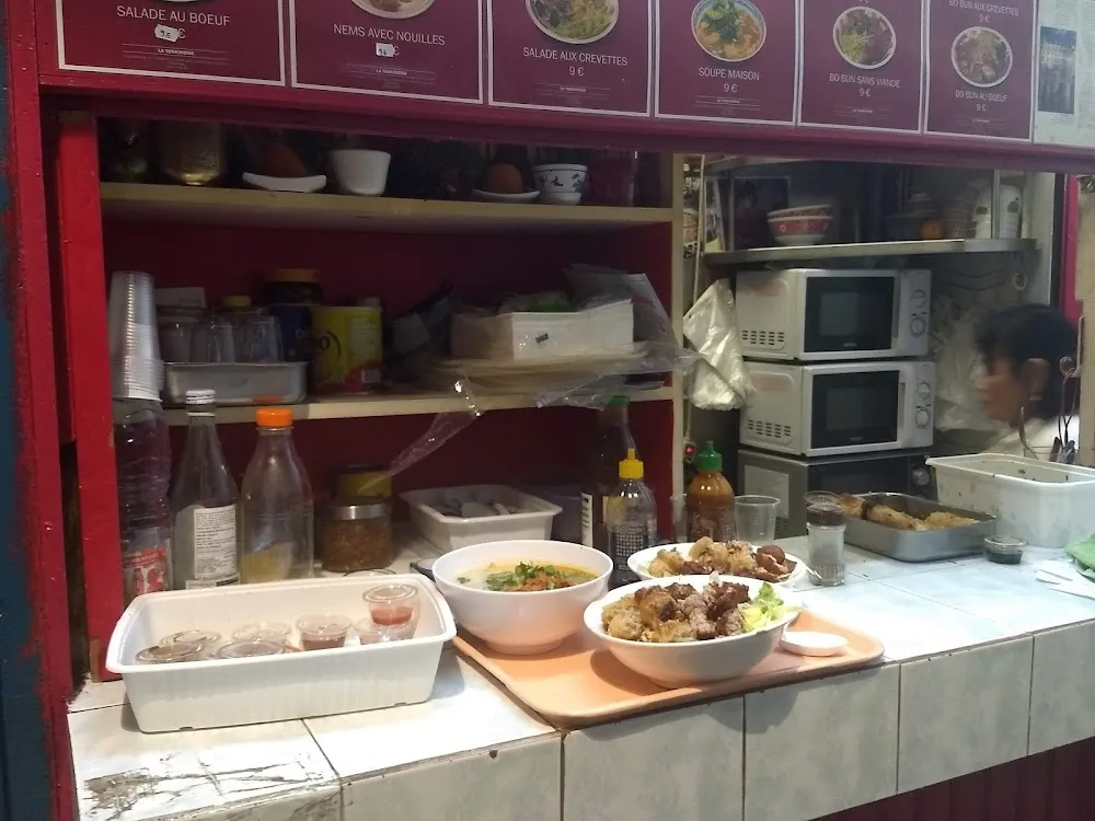 Looks Like Soup and BBQ Chicken on Vermicelli Salad